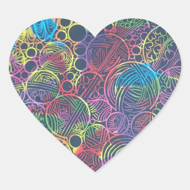 Adesivo Coração Vinheta (Frente)