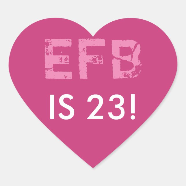 Adesivo Coração Vinheta Cardíaca de Aniversário Inicial (Frente)