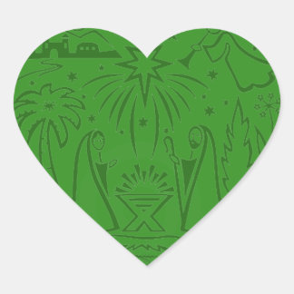 Adesivo Coração Vinheta cardíaca de Natal