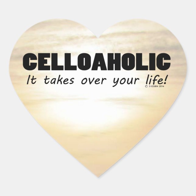 Adesivo Coração Vinheta Celolaholic Life Heart (Frente)