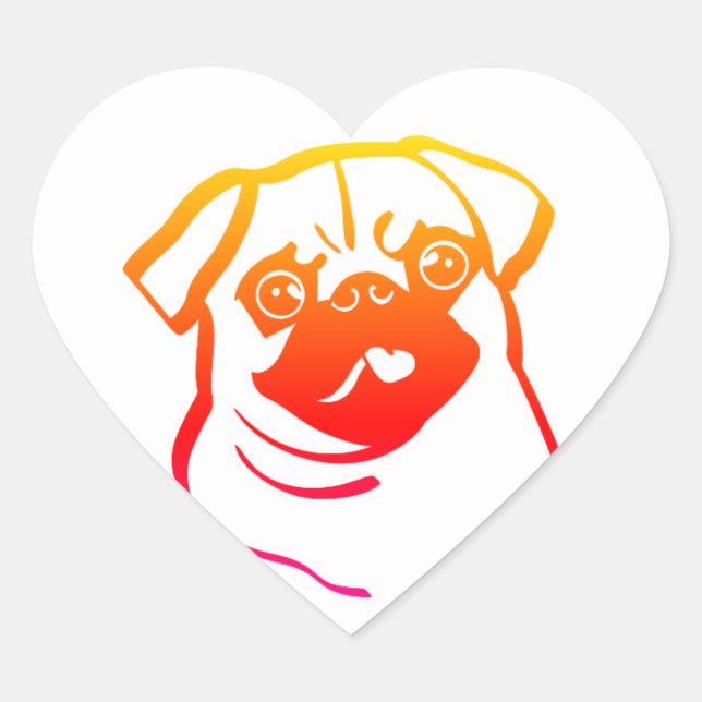 Adesivo Coração Vinheta Colorida (Frente)