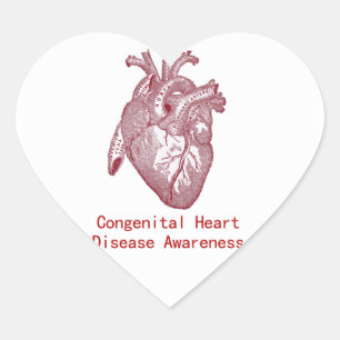 Adesivo Coração Vinheta de consciência CHD