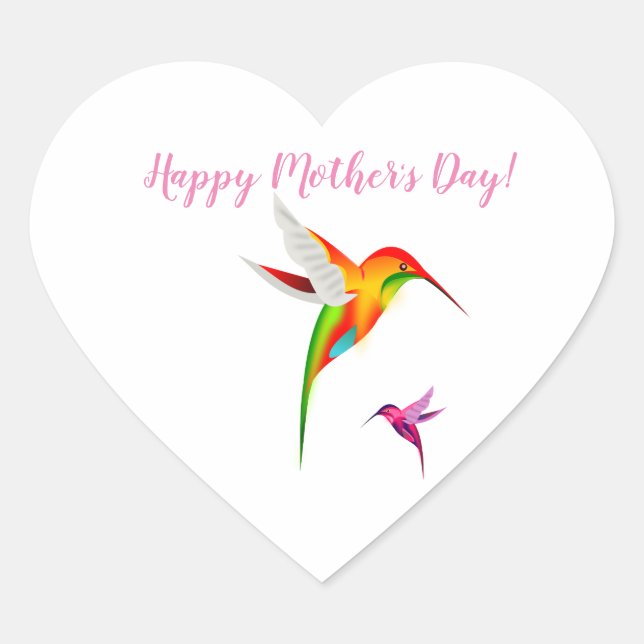 Adesivo Coração Vinheta de coração da mãe (Frente)