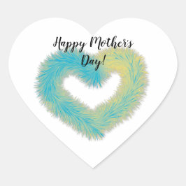 Adesivo Coração Vinheta de coração da mãe