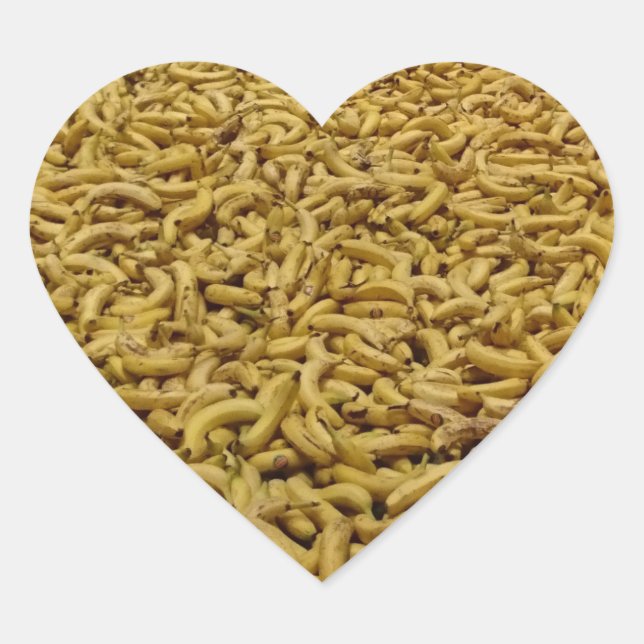 Adesivo Coração Vinheta de Coração de Bananas (Frente)