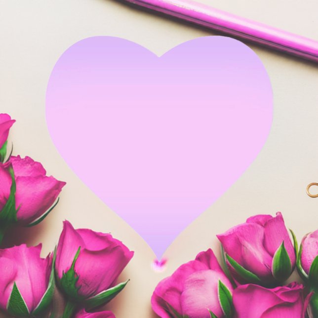 Adesivo Coração Vinheta de Coração de Lavanda Rosa (Pink Lavender Heart Sticker)