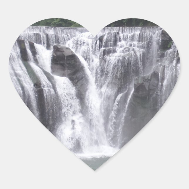 Adesivo Coração Vinheta de Coração em Cascata (Frente)