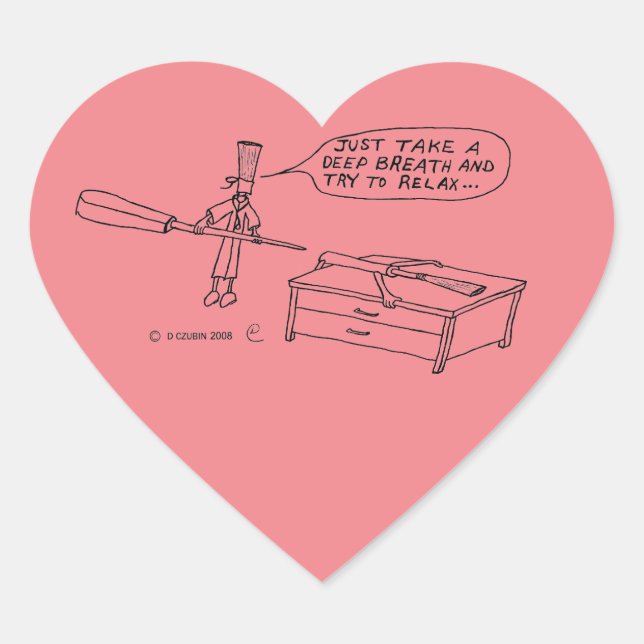 Adesivo Coração Vinheta de coração para respiração profunda (Frente)