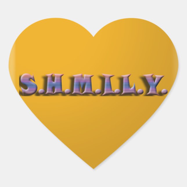 Adesivo Coração Vinheta de Coração SHMILY (Frente)