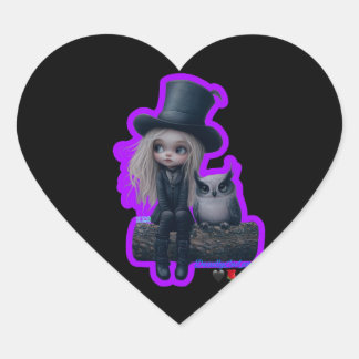 Adesivo Coração Vinheta de Halloween 2024
