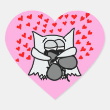 Vinheta de Hugging de Coruja e Mouse