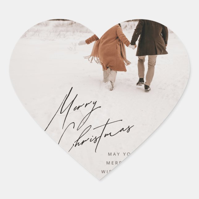 Adesivo Coração Vinheta de Natal (Frente)