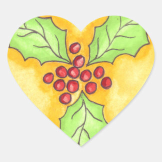 Adesivo Coração Vinheta de Natal Personalizada