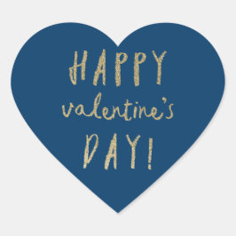 Adesivo Coração Vinheta do dia dos namorados alegres e Dourada bri