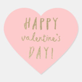 Adesivo Coração Vinheta do dia dos namorados alegres e Dourada bri