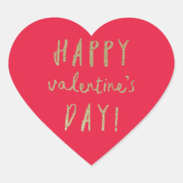 Adesivo Coração Vinheta do dia dos namorados alegres e Dourada bri