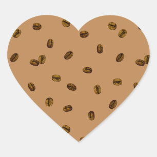 Adesivo Coração Vinheta redonda clássica com padrão de latão de