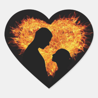 Adesivo Coração Vinheta Romântica de Amor