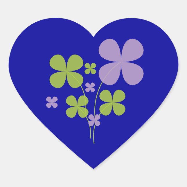 Adesivo Coração Vinheta Shamrock (Frente)
