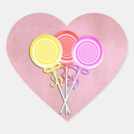 Adesivo Coração Vinhetas Cardíacas Lollipop