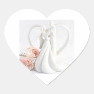 Adesivo Coração vinhetas de casamento