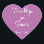 Adesivo Coração Vinhetas de Casamento com Orquídeas Radiantes do C<br><div class="desc">Cartazes radiantes de casamento de orquídeas com texto personalizável</div>