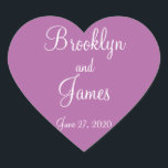 Adesivo Coração Vinhetas de Casamento com Orquídeas Radiantes do C<br><div class="desc">Cartazes radiantes de casamento de orquídeas com texto personalizável</div>