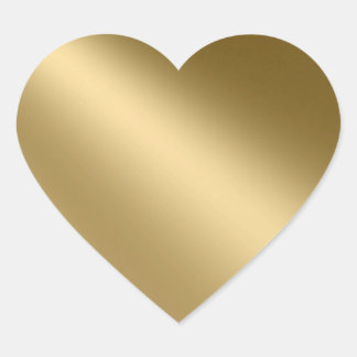 Adesivo Coração Vinhetas de Dourado Coração Brilhantes