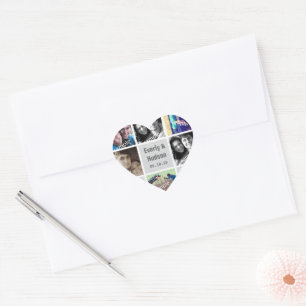 Adesivo Coração Vinhetas de Foto de Casamento de Forma Cardíaca I