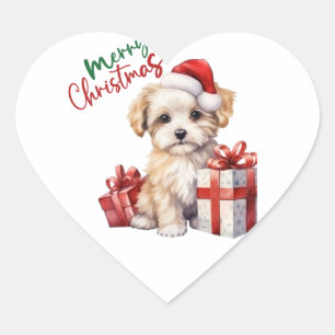 Adesivo Coração Vinhetas de Natal