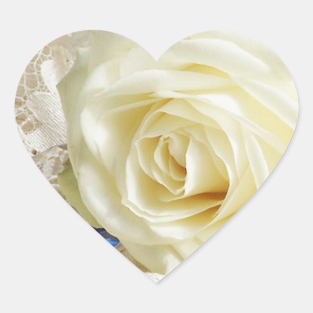 Adesivo Coração Vinhetas de Rosa de Coração (Frente)