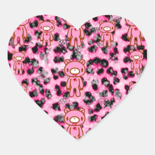 Adesivo Coração Vinhetas de Urso Golomoso