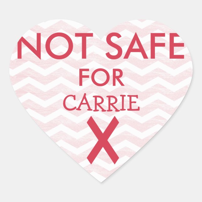 Adesivo Coração Vinhetas não seguras para Comidas especiais (Frente)