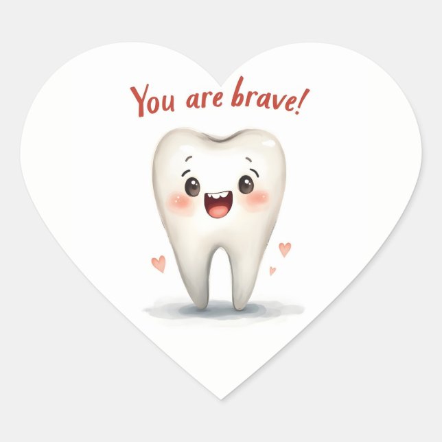 Adesivo Coração Vinhetas para pequenos dentistas (Frente)