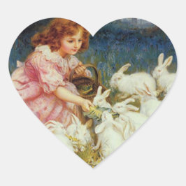 Adesivo Coração Vintage Animais Lindos Páscoa