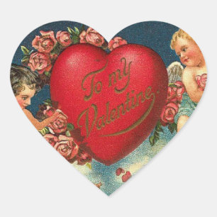 Adesivo Coração Vintage Namorados Heart