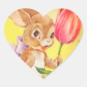 Adesivo Coração Vintage Páscoas de Páscoa