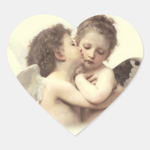 Adesivo Coração Vintage Romântico Primeiro Beijo