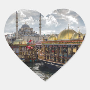 Adesivo Coração Vista para Istambul (Turquia)