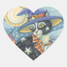 ADESIVO CORAÇÃO VITELA NEGRA DE GATO NEGRO HOCUS POCUS, MALHEIROS