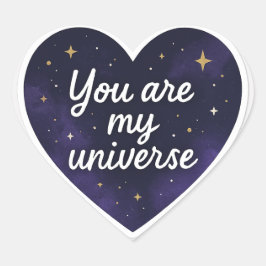Adesivo Coração Você É Meu Universo – Sticker de Coração de Galáxi