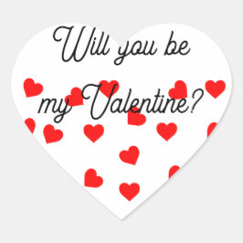 Adesivo Coração Você será meu namorado(a) no Dia dos Namorados? Co