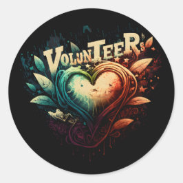 Adesivo Coração voluntário