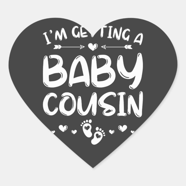 Adesivo Coração Vou pegar um bebê primo e sexo, querida (Frente)