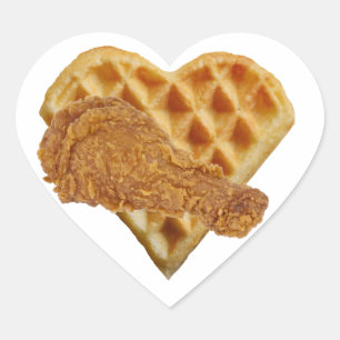 Adesivo Coração waffles de frango
