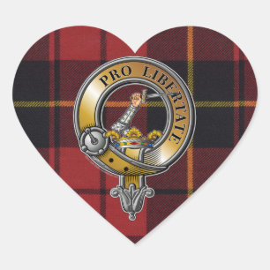 Adesivo Coração Wallace Tartan & Crachá