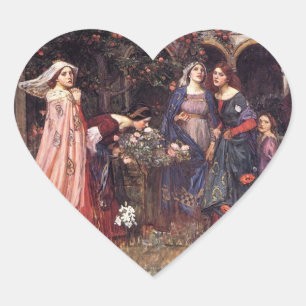 Adesivo Coração Waterhouse: Jardim Encantado