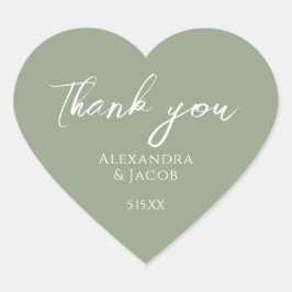 Adesivo Coração Wedding Favor Labels Elegant Typography