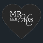 Adesivo Coração WEDDING STICKERS mr & mrs tipografia moderna negro<br><div class="desc">- - - - - - - - - - - - - - - - - - - - - - - - - - - - - - - - - - - - - - - - - - - - - - - - - - -...</div>