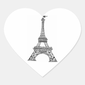 Adesivo Coração Weding Heart Line Eiffel Tower Paris França